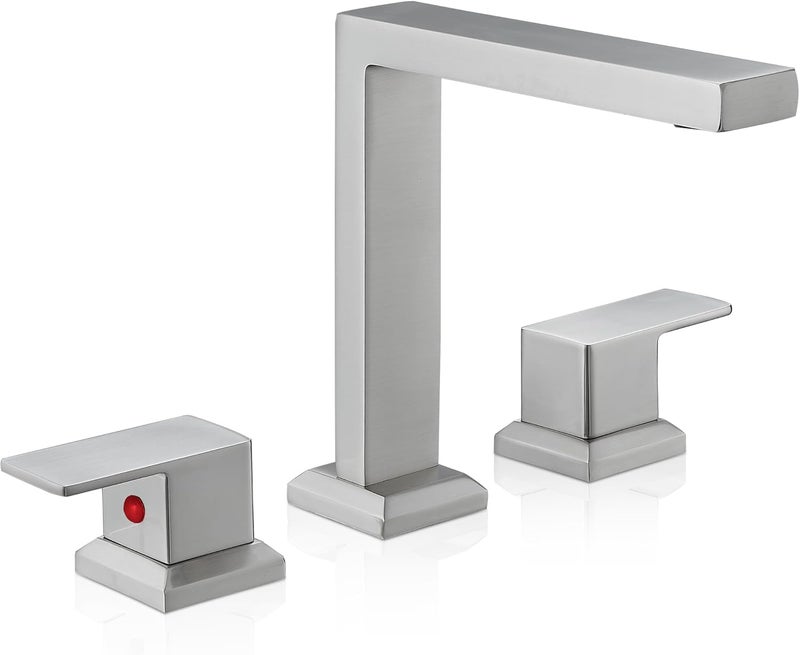 HEYMYTAP High Flow Roman Bathtub Faucet Set 2 Handle, Brushed Nickel Tub Faucet Solid Brass Bathtub Faucets Deck Mount Tub Faucet with 23.6 Inch Hose Non Drip - Image 1
